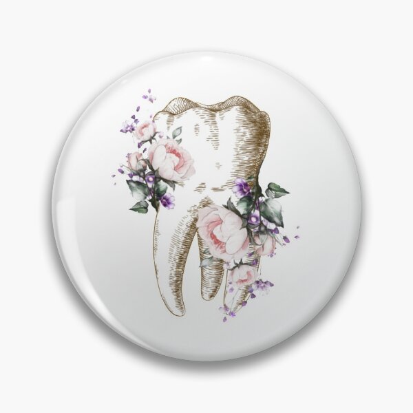 Item preview, Tooth with purple flowers, dental design designed and sold by guaka-molly.