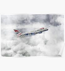 British Airways A380 Poster