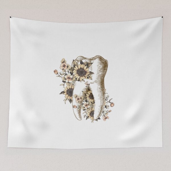 Item preview, Tooth with sunflowers, dental design designed and sold by guaka-molly.