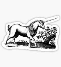16th Century Engraved-style Unicorn Sticker