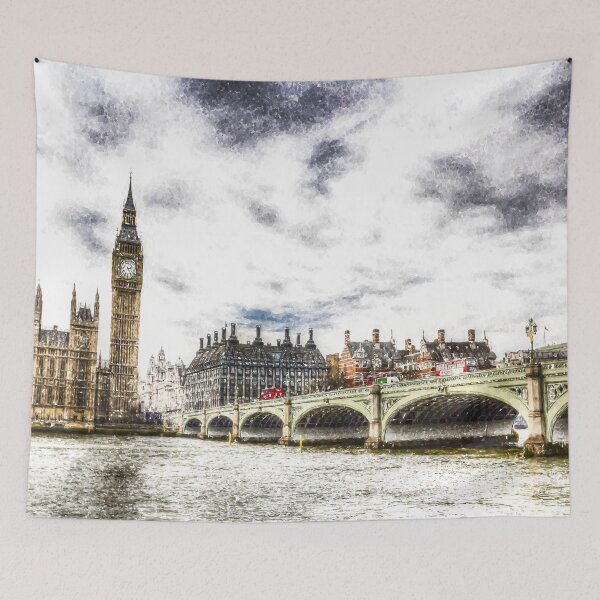 Item preview, Westminster Bridge London Snow Art designed and sold by Londonimages.