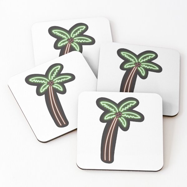 Item preview, neon sign palm tree sticker designed and sold by keeganemma.
