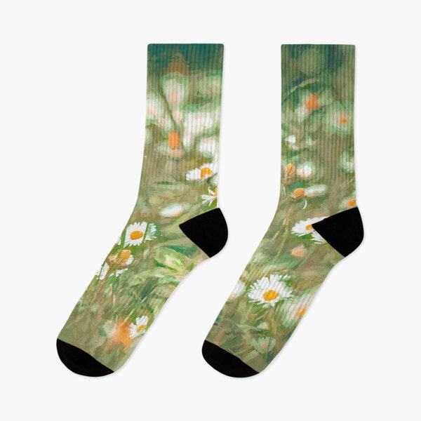 Item preview, A green grass field and chamomile flowers. designed and sold by Design for all.