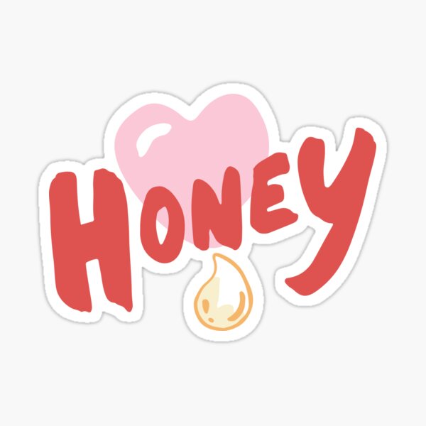 Honey Love Heart Sticker
