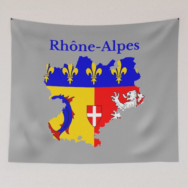 Item preview, Rhone Alpes Map, France, French Region. designed and sold by marosharaf.