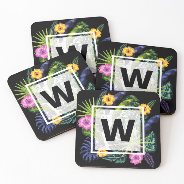 Item preview, Floral Tropical Letter W designed and sold by LamV.