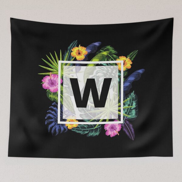 Item preview, Floral Tropical Letter W designed and sold by LamV.