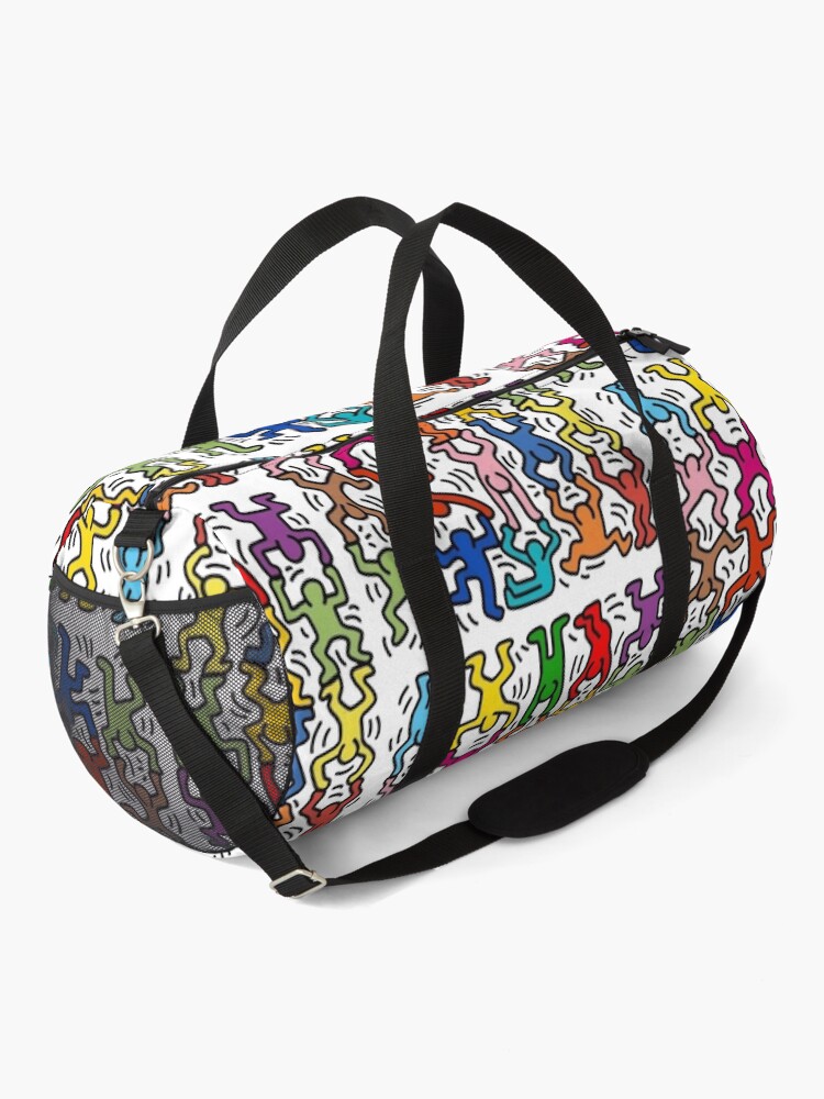 Alternate view of haring copy pop art Duffle Bag