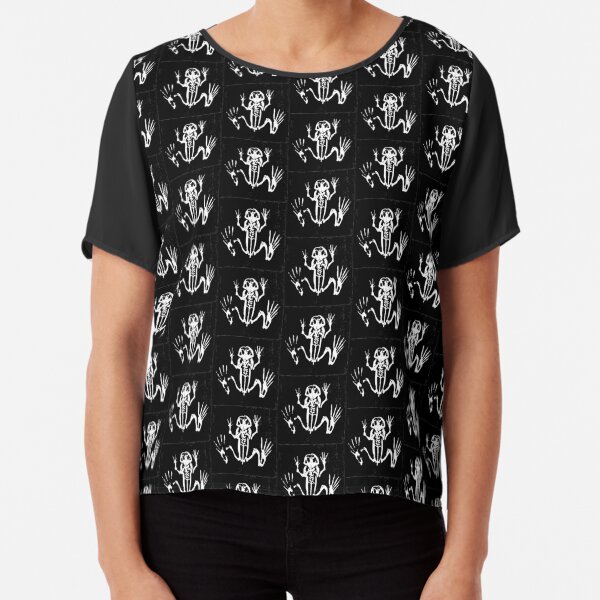 Frog Skeleton Chiffon Top
