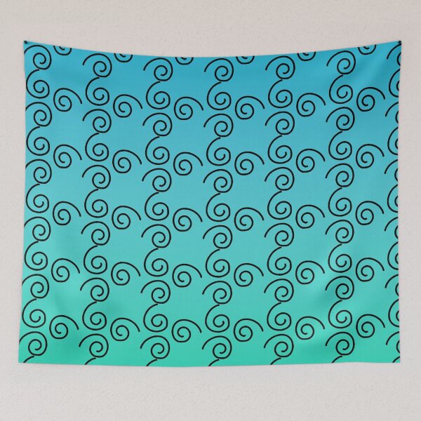 Item preview, Swirl pattern with blue and green ombre background  designed and sold by ravens-are-cool.