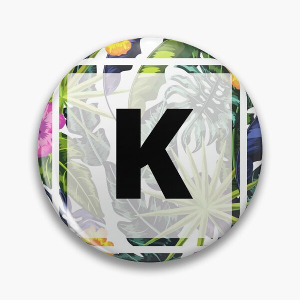 Item preview, Floral Tropical Letter K designed and sold by LamV.