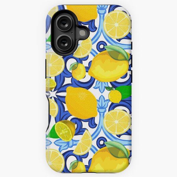 Item preview, Lemon On Top Of Blue And White Tile Italian Style  designed and sold by AmyCreats.