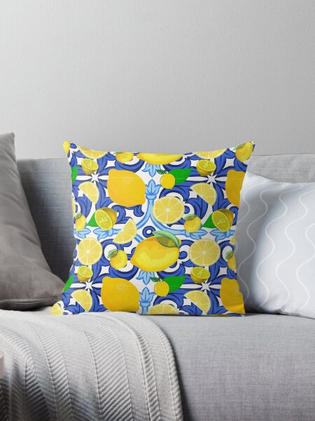 Item preview, Lemon On Top Of Blue And White Tile Italian Style  designed and sold by AmyCreats.