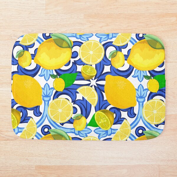 Item preview, Lemon On Top Of Blue And White Tile Italian Style  designed and sold by AmyCreats.