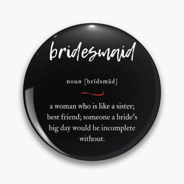 Item preview, Bridesmaid Definition | Dictionary Collection designed and sold by Designschmiede.