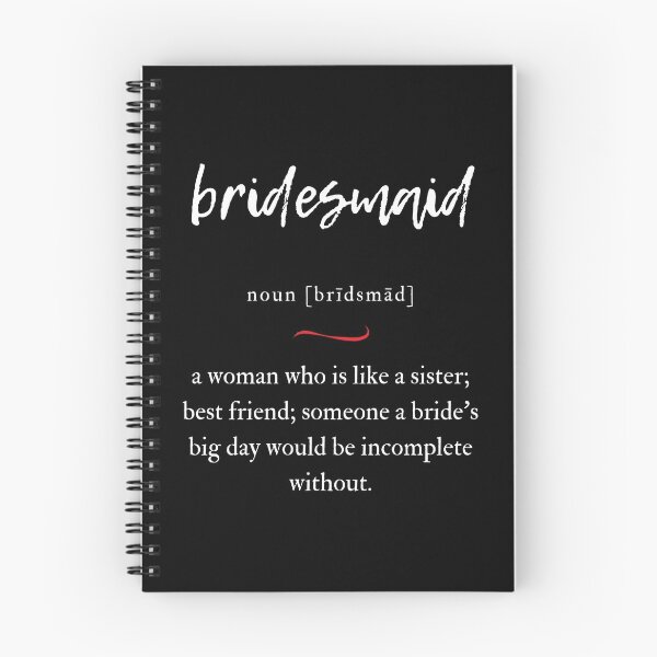 Item preview, Bridesmaid Definition | Dictionary Collection designed and sold by Designschmiede.