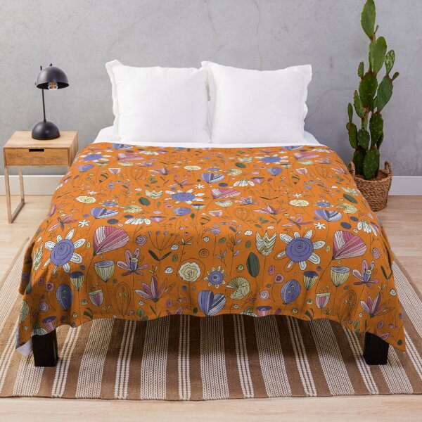 Item preview, Botanical motif, flowers pattern, leaves pattern, herbs - Orange designed and sold by PattyTheGecko.