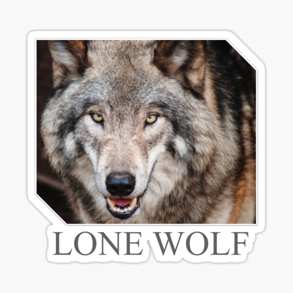 "Lone Wolf" Sticker By SilverBrat | Redbubble