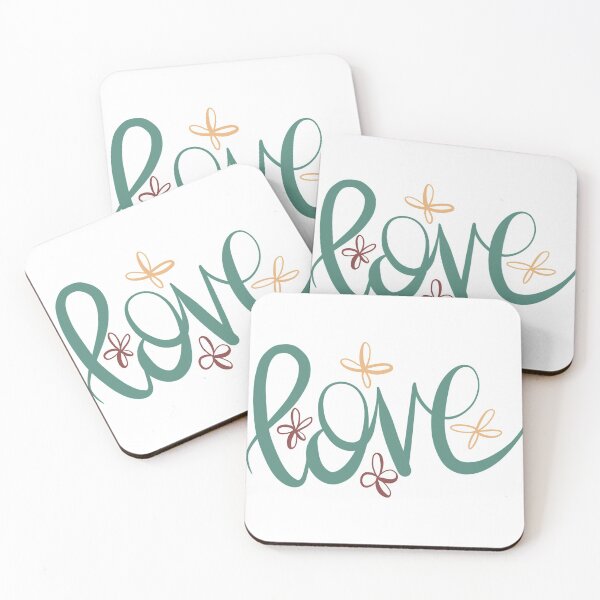 Item preview, Teal love typography graphic designed and sold by Amelia Dean.