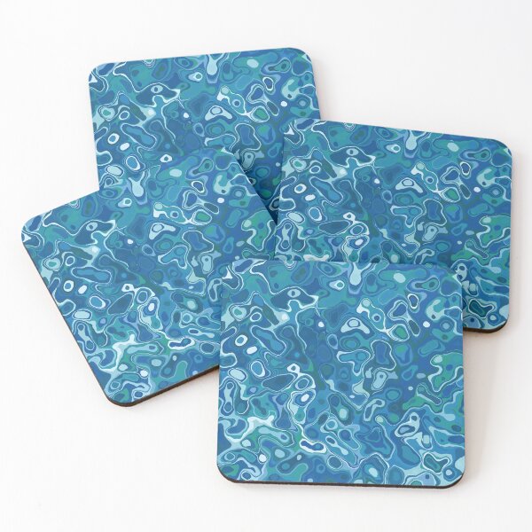 Item preview, Blue aqua abstract water pattern vector designed and sold by SueBee-Art.