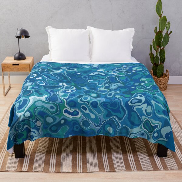 Item preview, Blue aqua abstract water pattern vector designed and sold by SueBee-Art.