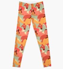 Seamless Fox Pattern Leggings