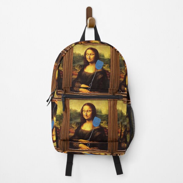 Item preview, Leonardo da Vinci Funny Mona Lisa with fly swatter fly on nose designed and sold by MindChirp.