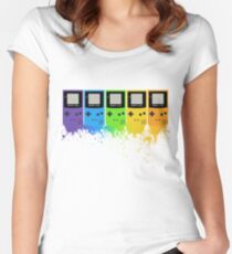 Gameboy Rainbow Tee Women's Fitted Scoop T-Shirt