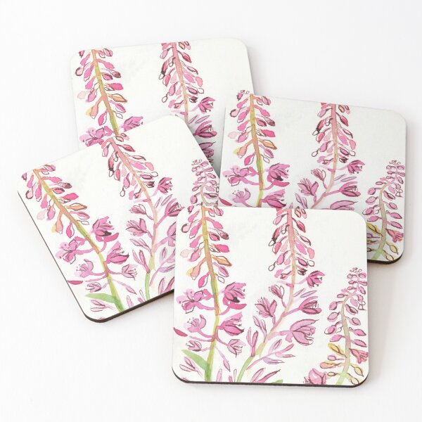 Item preview, Floral watercolor & ink illustration willowherb designed and sold by Onyria Art.
