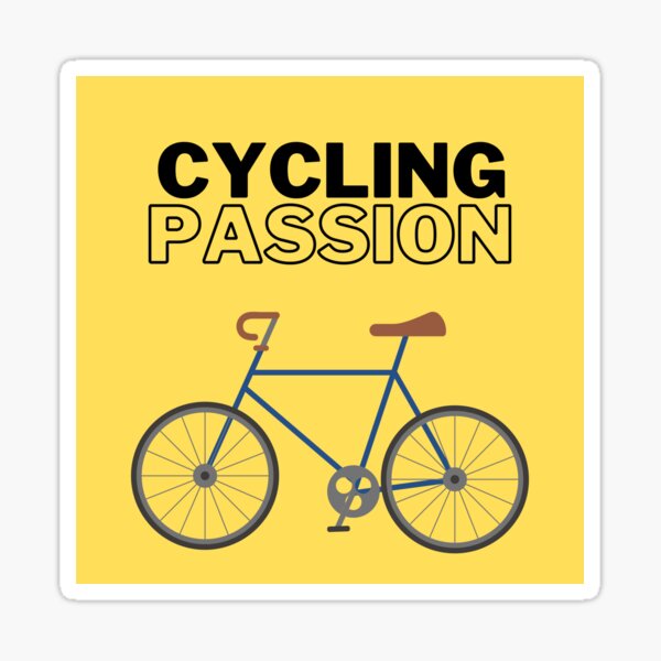 Item preview, Cycling Passion (Yellow background) designed and sold by Dinoroarrr.