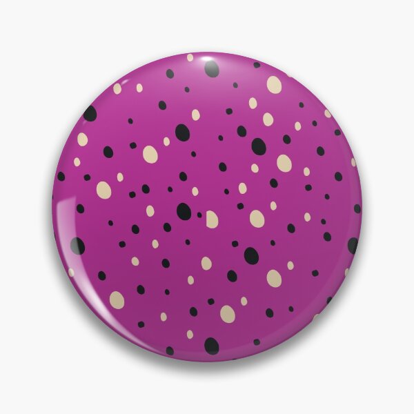Item preview, Hand-drawn dots pattern, beige and black dots pattern, dotted aesthetic - Vivid Pink designed and sold by PattyTheGecko.
