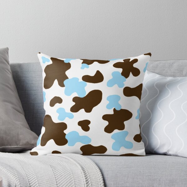 Item preview, Blue and Brown Cow print designed and sold by CianiCentral.