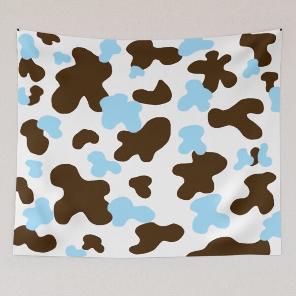 Item preview, Blue and Brown Cow print designed and sold by CianiCentral.