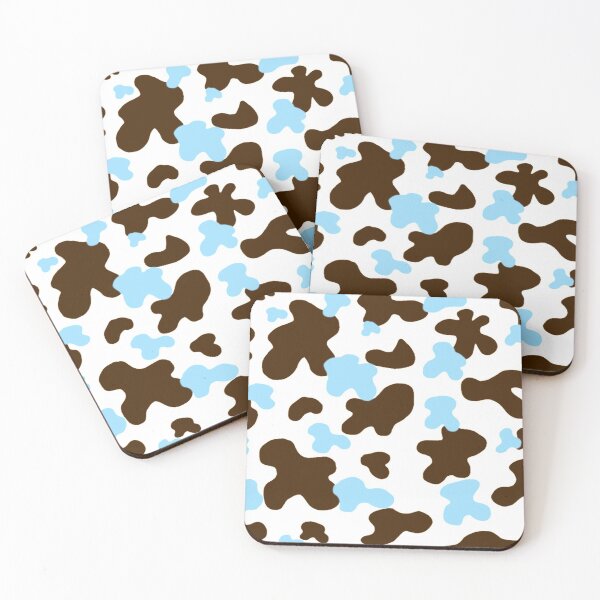 Item preview, Blue and Brown Cow print designed and sold by CianiCentral.