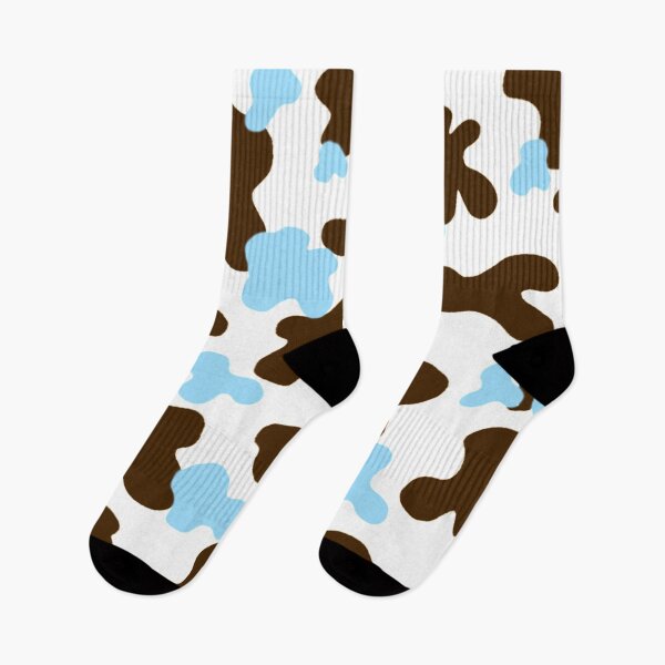 Item preview, Blue and Brown Cow print designed and sold by CianiCentral.
