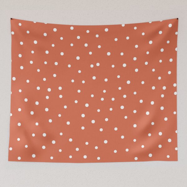 Item preview, Minimalistic Polka Dots Pattern, White Polka dot pattern, dotted aesthetic - VIntage Orange designed and sold by PattyTheGecko.