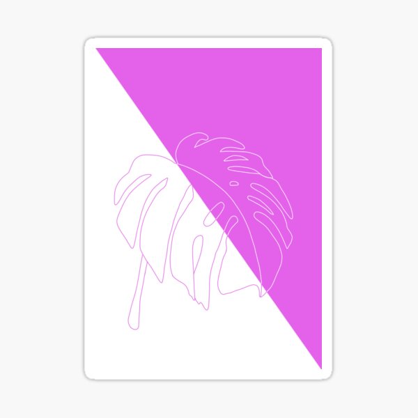 "Pink monstera" Sticker for Sale by PercyStPrints Redbubble