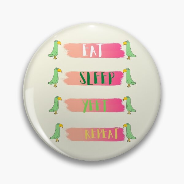 Item preview, Eat Sleep Yeet Repeat Green Parrots Design designed and sold by garhoud.
