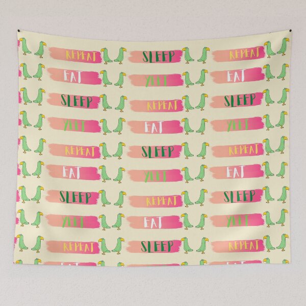 Item preview, Eat Sleep Yeet Repeat Green Parrots Design designed and sold by garhoud.