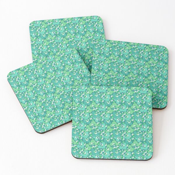 Item preview, Abstract flowers, Greens on a green background designed and sold by Alex  Blud.