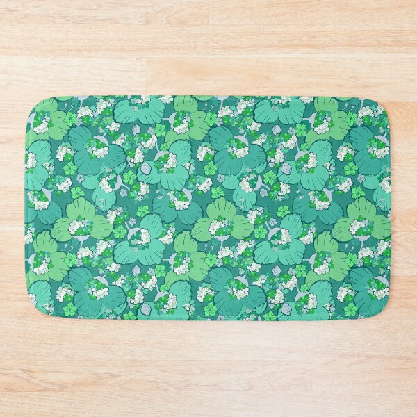 Item preview, Abstract flowers, Greens on a green background designed and sold by Alex  Blud.