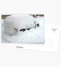 Snow snow everywhere and still falling. Postcards