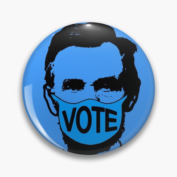 Item preview, Abraham Lincoln Wearing a FaceMask that Says VOTE designed and sold by LoveAndDefiance.