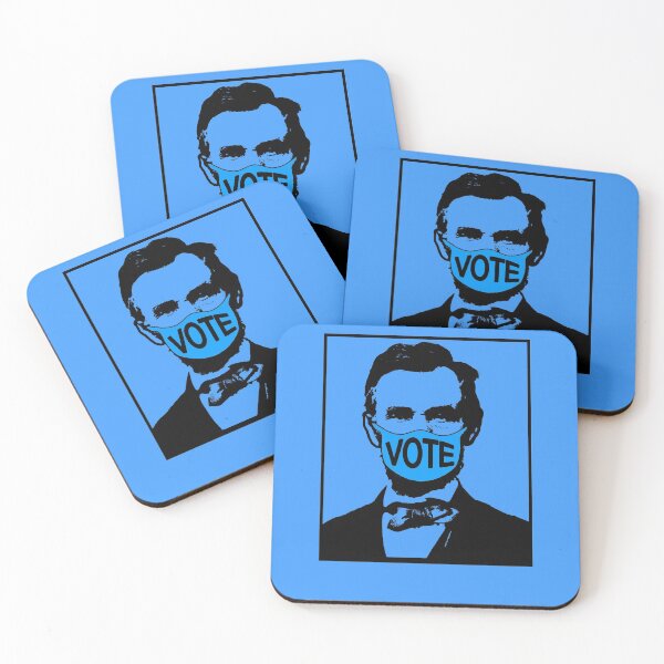 Item preview, Abraham Lincoln Wearing a FaceMask that Says VOTE designed and sold by LoveAndDefiance.