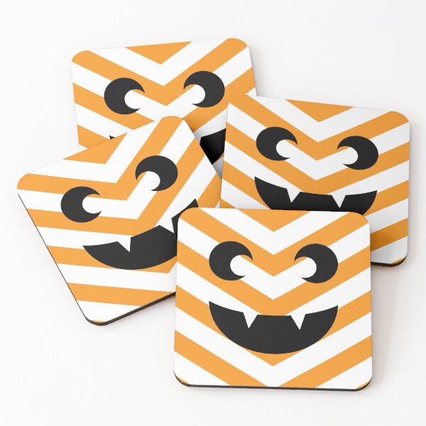Item preview, "Dreamsicle" Chevron Jack O'Lantern - Halloween- Pumpkin, Orange, Black, All Hallows Eve, Simple, Contemporary designed and sold by CanisPicta.