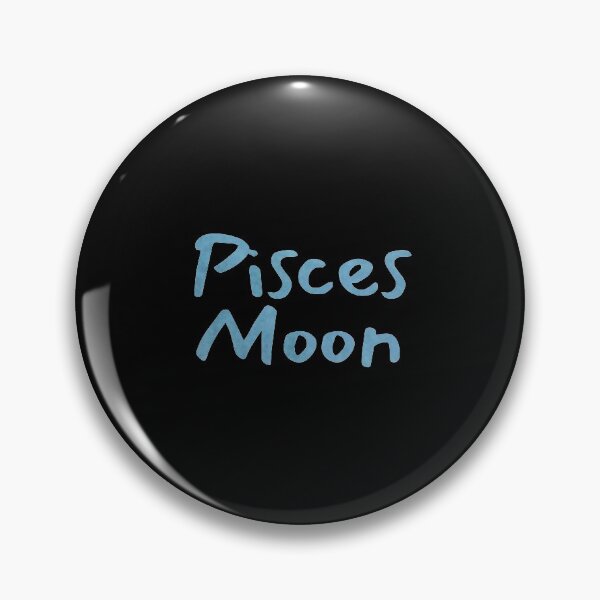 Item preview, Pisces Moon Text Blue designed and sold by leomooncreates.