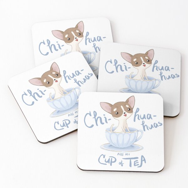 Item preview, Chihuahuas are my cup of tea - brown and white designed and sold by showersnack.