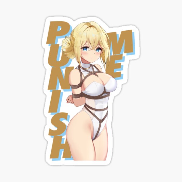 Ecchi " Punish Me " Hentai Anime BDSM Girl Sticker