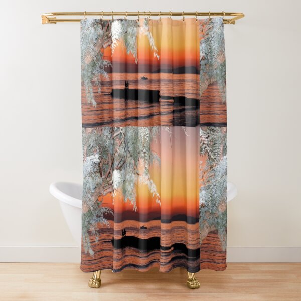 Arillas Sunset, Corfu, Greece Shower Curtain