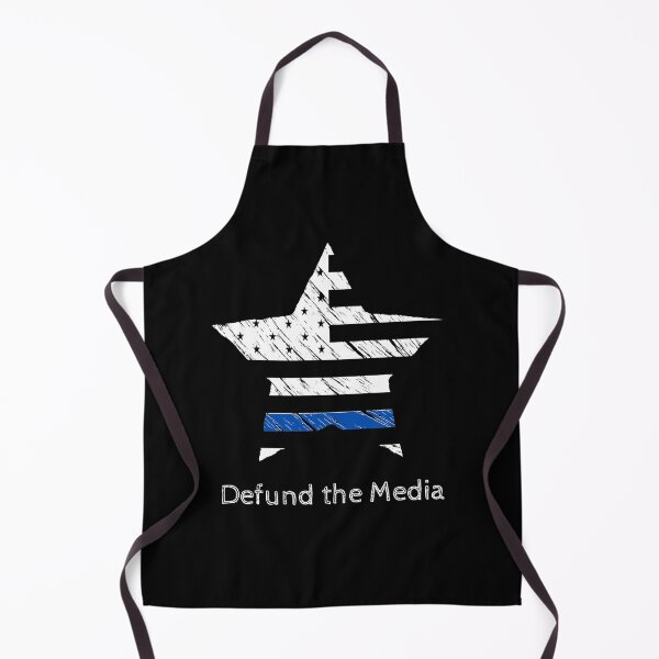 Item preview, Police Flag Star Defund The Media Anti Fake News designed and sold by BrighterVibes.